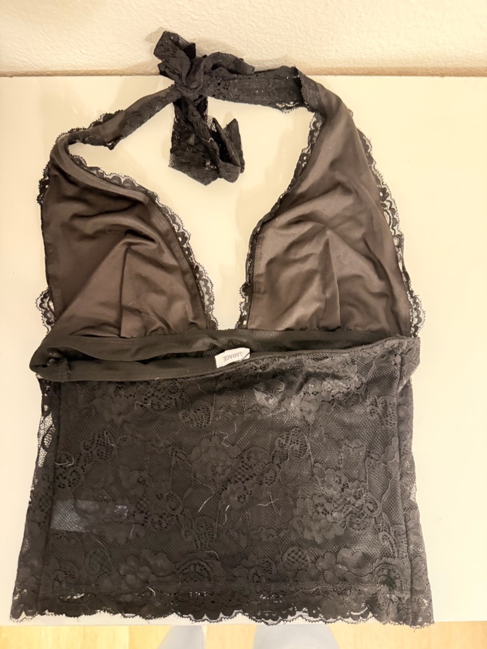 Garage Black Lace Halter Top - Picture 2 of 3